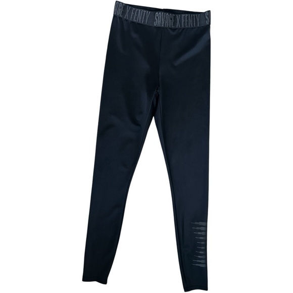 SAVAGE X FENTY Forever Savage Jersey Legging Black High Waist Full Length Pant S - Picture 2 of 8